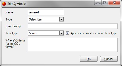Symbolics - edit single item