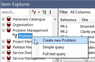 Item Explorer - Create new item