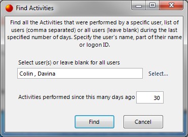 Find Activities