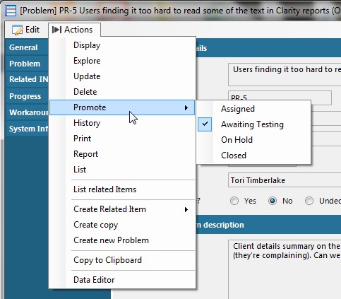 Promote example from Item display